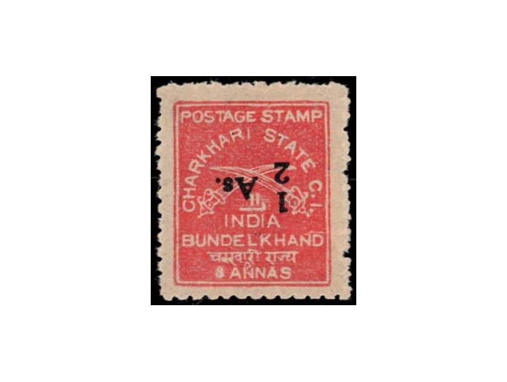 1939  8a brown-red with error, "½ As" surcharge inverted.
