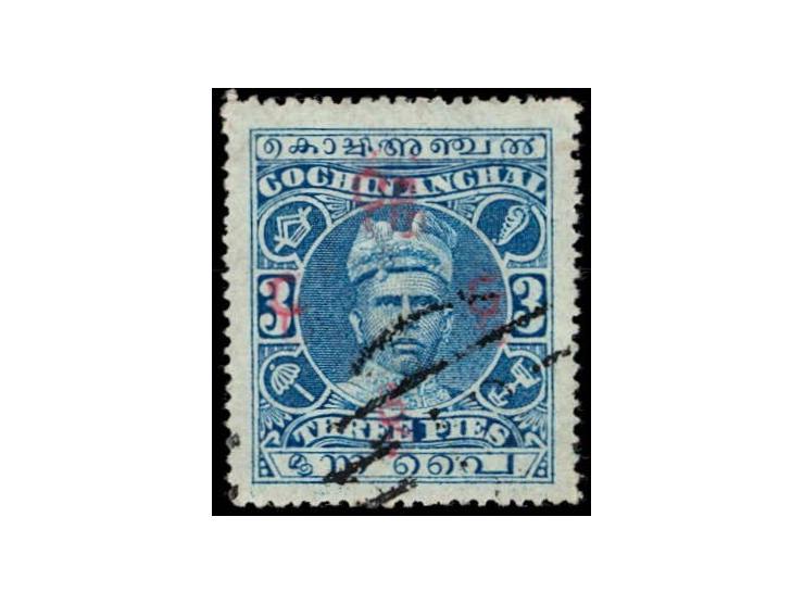 1913  3p overprinted ON C G S in red with error, overprint double. A great rarity. 2025 ISES certificate.   
