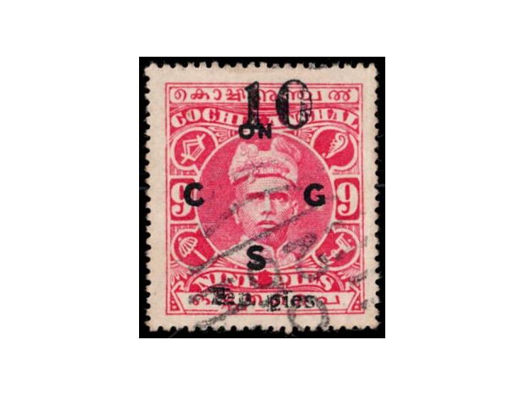 1925  10p on 9p overprinted ON C G S with watermark upright.
