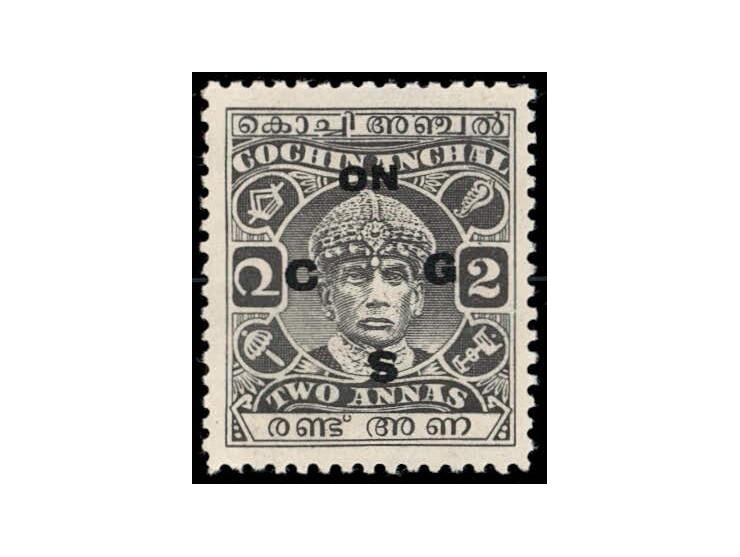 1938-44  2a grey-black overprinted ON C G S with error "S" inverted
