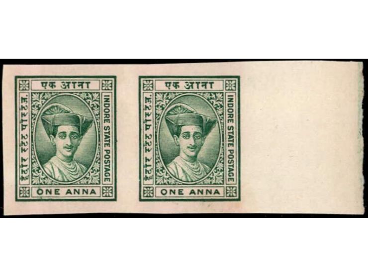 1927  1a green imperforate Plate Proof pair. Unused without gum as issued.
