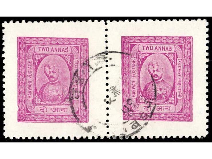 1939-47  2a bright purple horizontal pair. 2025 ISES certificate.  
