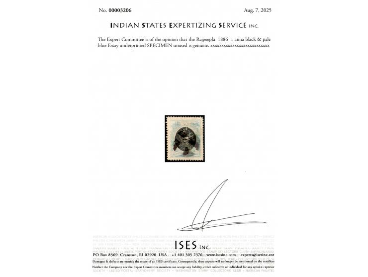 1886 Shortly before the State Postal system was absorbed into the Imperial Post, bi-colored Essays were produced. The Essay's