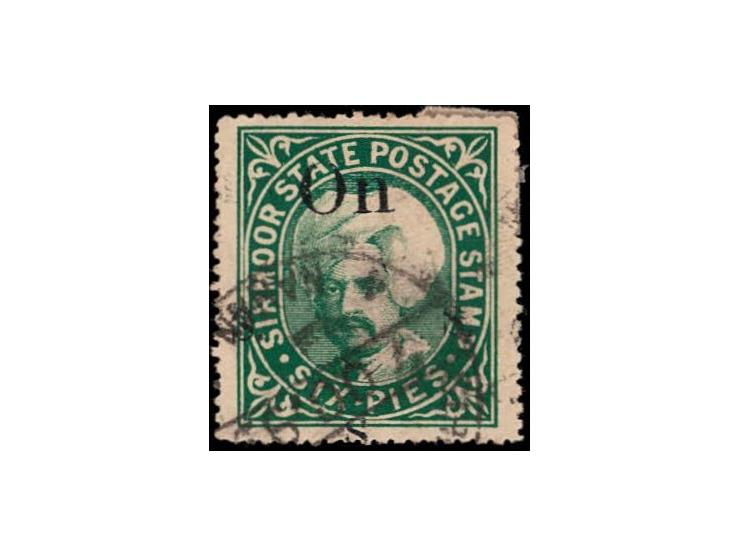 1899  6p deep green overprinted On S S S with SG Type 16
