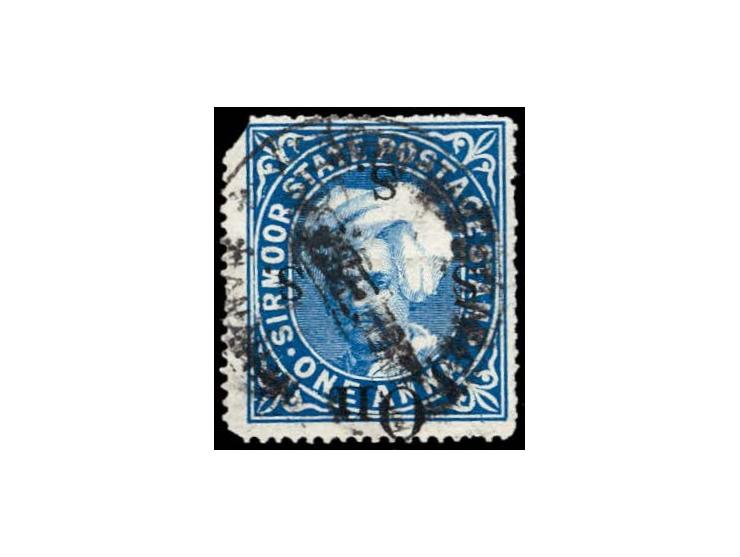 1899  1a bright blue overprinted On S S S with error, overprint inverted. Not listed in SG and possibly unique. Catalog value