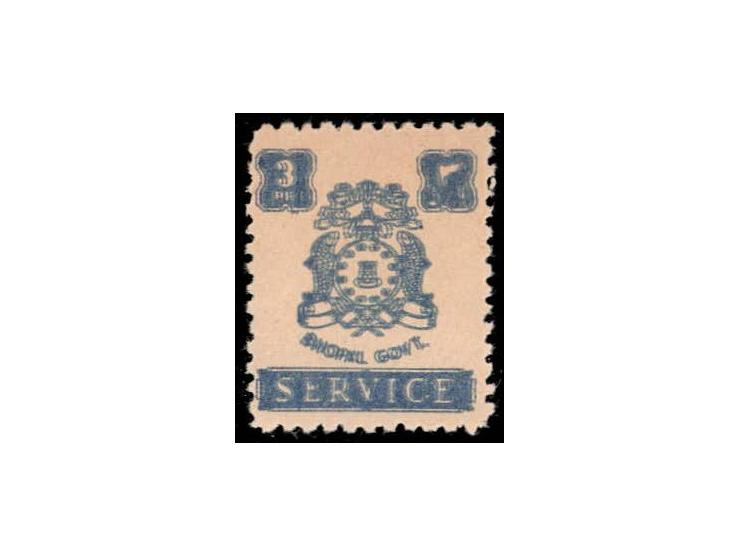 1944  3p blue with error, stamp printed double
