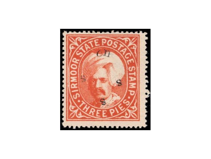 1896  3p orange handstamped ON S S S with SG type 21. 2025 ISES certificate
