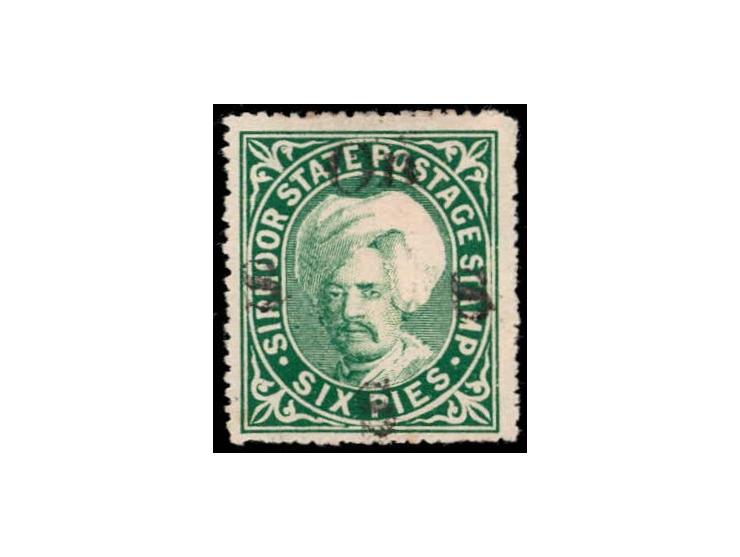 1899 6p deep green handstamped On S S S with SG Type 23
