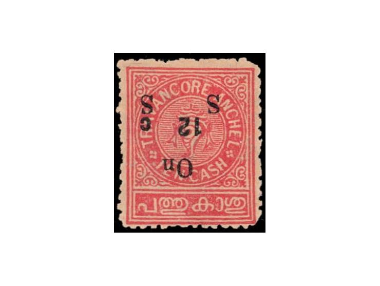 1932  10ca pink surcharged 12c overprinted On S S with error, both overprint and surcharge inverted.
