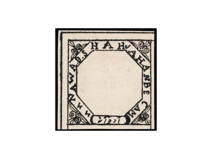 1895  ½a black imperf, Unused without gum as issued. Ex. Dan Walker collection.
To buy this item please send us an email or u
