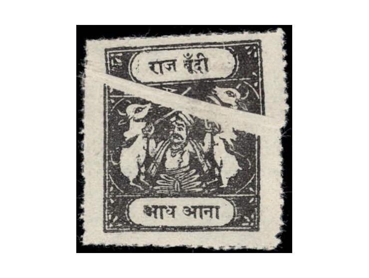 1914  ½a black with inscription SG Type A with major paper fold. Unused without gum as issued. 2025 ISES certificate
