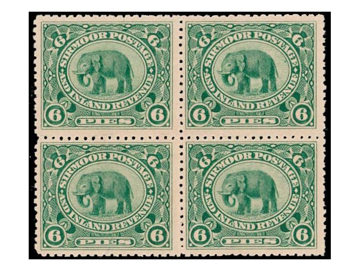 1894-99  6p green, block of four, trivial stains.
To buy this item please send us an email or use the contact form
