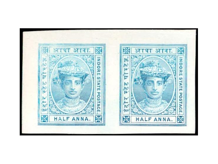 1909  Plate Proof of ½a greenish blue horizontal pair on cardstock.
To buy this item please send us an email or use the conta