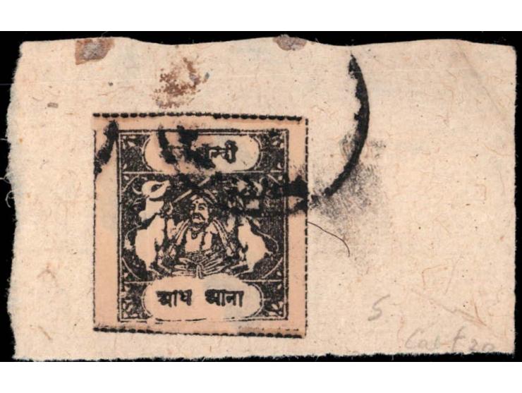 1935  ½a black with inscriptions SG Type G on horizontally laid paper used on piece
