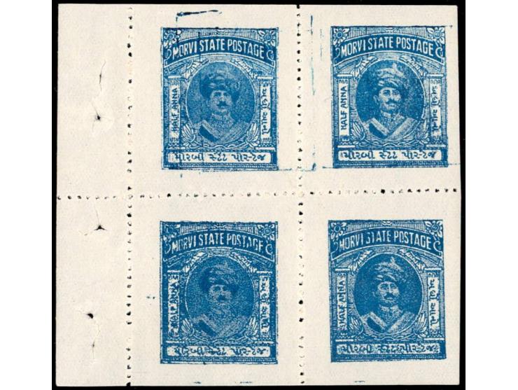 1931  ½a blue, complete booklet pane of four. 2025 ISEs certificate.
To buy this item please send us an email or use the cont