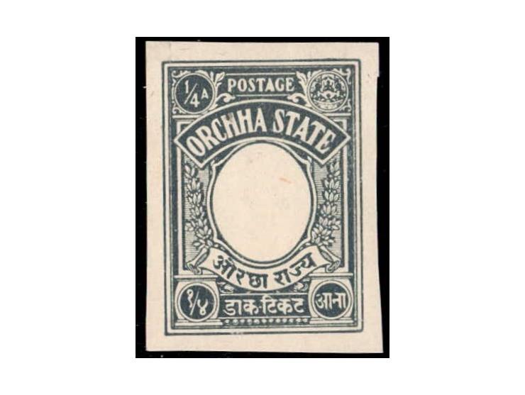 Imperf Proof of the frame of the 1935 ¼a stamp.  2025 ISES certificate.  
To buy this item please send us an email or use the