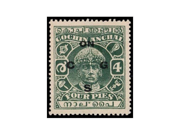 1938-44  4p green overprinted ON C G S
