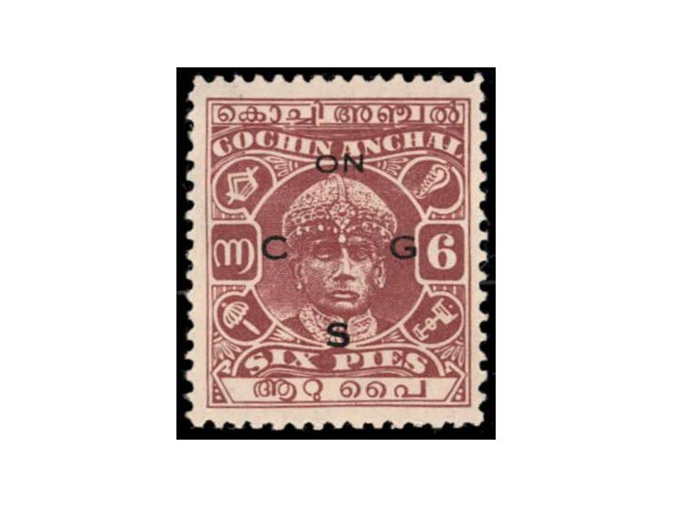 1942-43  6p perf. 11 overprinted ON C G S
