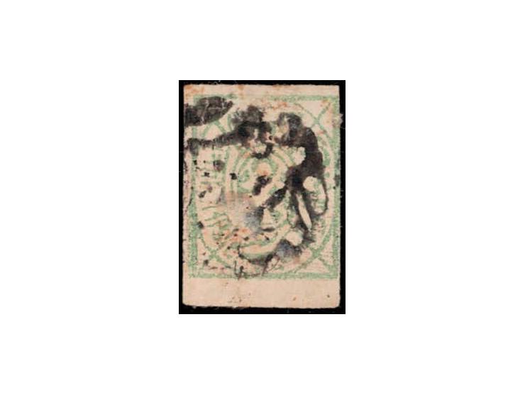 1887  1 paisa blue-green (faded) used
