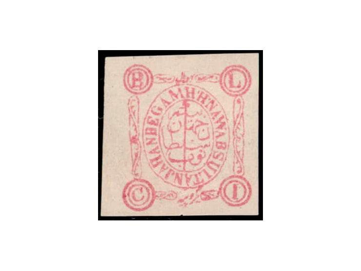 1903  1r rose with circular embossing. Unused without gum as issued.
