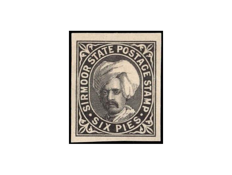 1900  6p Imperforate Plate Proof in black ink. 2025 ISES certificate
