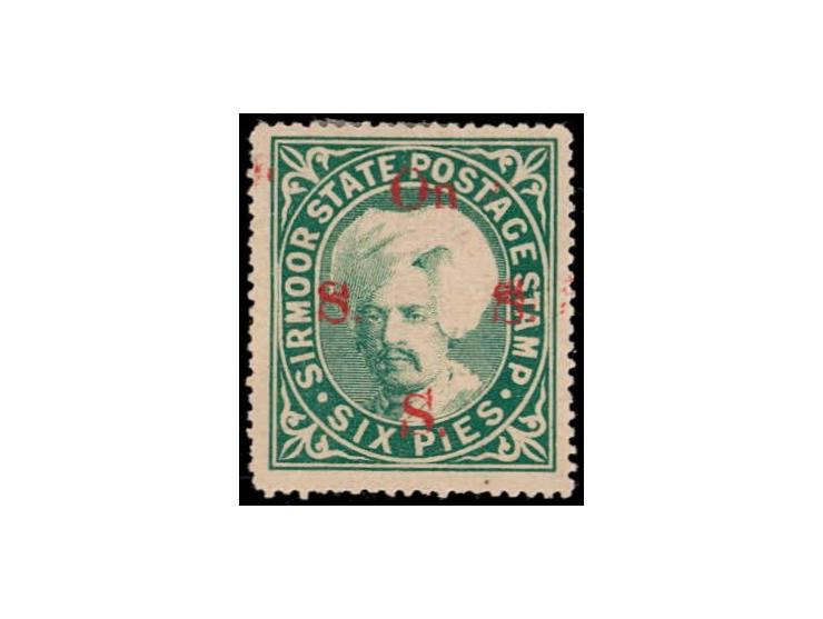 1890  6p green overprinted On S S S with SG Type 11 in red.
