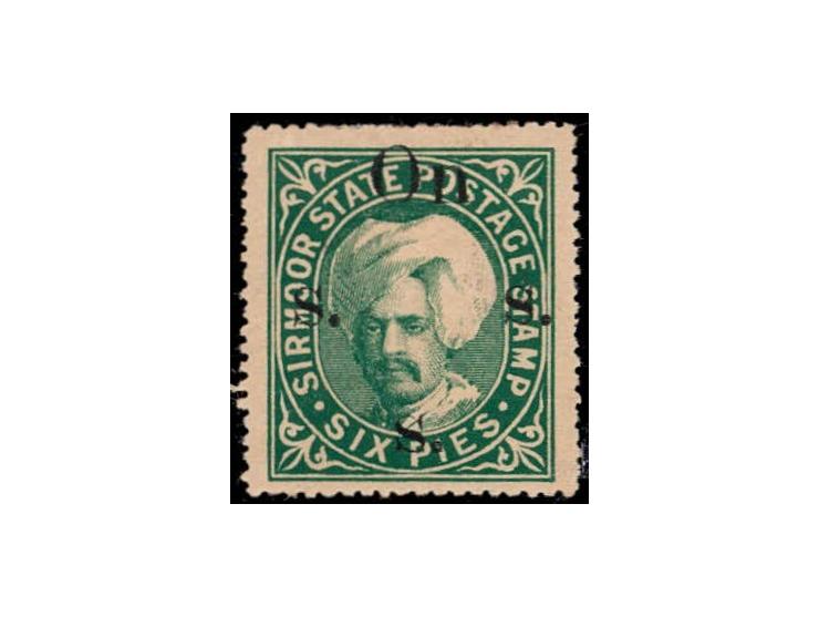1898  6p deep green overprinted On S S S with SG Type 15
