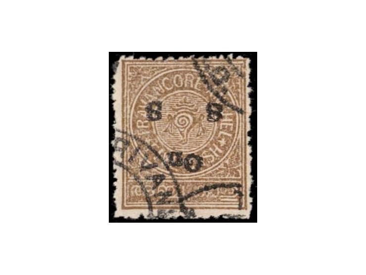 1925-30  5ca olive-bistre overprinted On S S with error, overprint inverted
