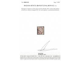 1895  4a slate-violet perforated with error, without monogram. Unpriced used in SG. 2025 ISES certificate
