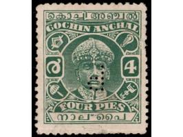 1938  4p perf. 11 with perfin "P" with error, watermark inverted
