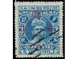 1913  3p overprinted ON C G S in red with error, overprint double. A great rarity. 2025 ISES certificate.   
