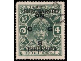 1938-44  4p green surcharged 3p overprinted ON C G S
