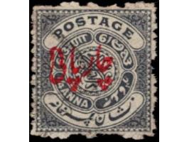 1930 4p on ¼ anna grey-black used
