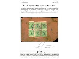 1943  ½a yellow-green with colored panels booklet pane of four + vertical pair on local registered cover, stamps tied by 30mm