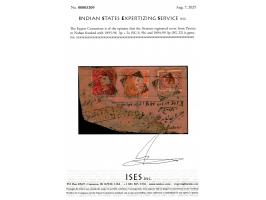 Reduced registered cover from Paonta to Nahan franked with 1895-96  3p + 2a and 1894-99 3p making up the 6p rate for single w