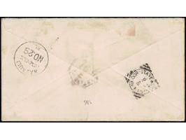 India QV 9p soldiers &amp; Seamen postal stationery envelope additionally franked with Sirmoor 6p green from Sirmoor to Kasau