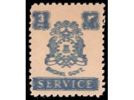 1944  3p blue with error, stamp printed double
