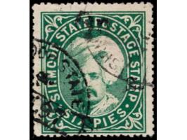 1897  6p deep green handstamped On S S S with SG type 14
