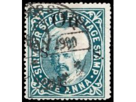 1897  1a grey-blue handstamped On S S S with letters similar to SG Type 14. 2025 ISES certificate
