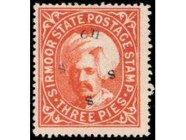 1896  3p orange handstamped ON S S S with SG type 21. 2025 ISES certificate
