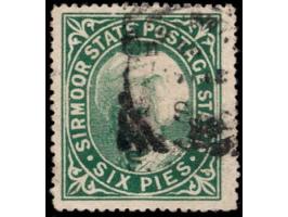 1890  6p green handstamped On S S with letters similar to SG type 11 with error, left "S" omitted.
