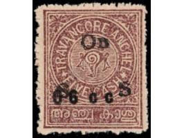 1932  5ca chocolate overprinted On S S surcharged 6c with error, surcharge double. Unused without gum as issued
