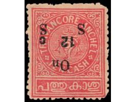 1932  10ca pink surcharged 12c overprinted On S S with error, both overprint and surcharge inverted.
