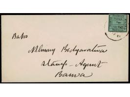 1890-93  ½a black on blue-green on locally addressed philatelic cover. Covers bearing Bamra stamps are extremely rare. 2025 I