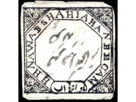 1872  ¼a black with double frame lines on piece with manuscript cancel as always is the case with this issue. 2025 ISES certi