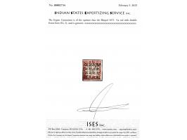 1872  ½a red with double frame lines used with a superb strike of a fancy cancel. Ex. Dan Walker collection. 2025 ISES certif