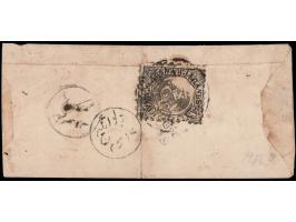 1889  ¼a black perforated  on local cover. Ex. Dan Walker collection. 2025 ISES certificate.
