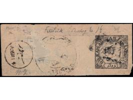 1889  ¼a black imperforate  on local cover. Ex. Dan Walker collection. 2025 ISES certificate.
