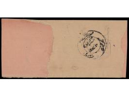 1889-90  1a brown imperf + 1888  ¼a deep green tied to local cover with native cds on reverse. Ex. Dan walker collection. 202