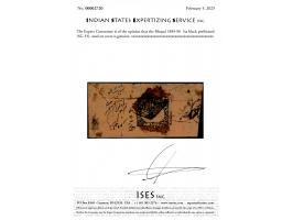 1889-90  ¼a black perforated on local cover. Ex. Dan Walker collection. 2025 ISES certificate.
To buy this item please send u